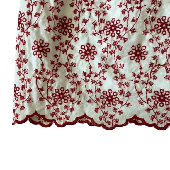 NWT Francesca’s Jun & Ivy Embroidered Elastic Waist Skirt Scalloped Hem Size M - Picture 2 of 5